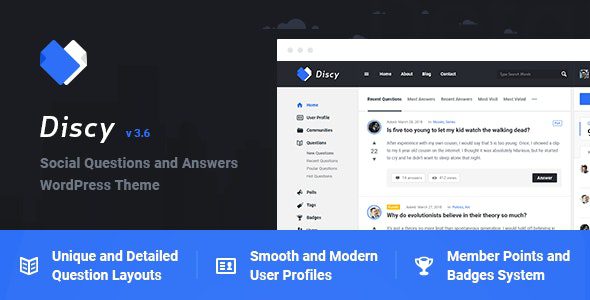 Discy 5.7.1 - Social Questions and Answers WordPress Theme