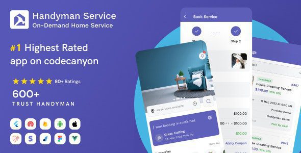 Handyman Service 11.4.0 - On-Demand Home Service Flutter App with Complete Solution + ChatGPT