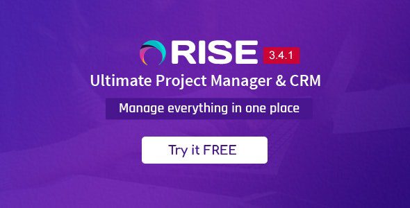 RISE 3.6.1 - Ultimate Project Manager & CRM