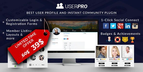 UserPro 5.1.9 - Community and User Profile WordPress Plugin